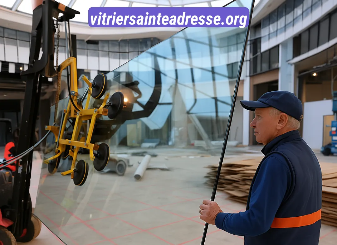 Remplacement de vitrine magasin Sainte-Adresse
